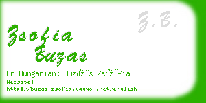 zsofia buzas business card